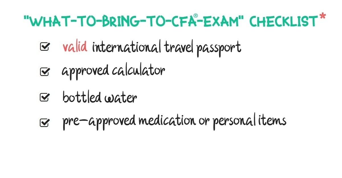 CFA Exam Checklist