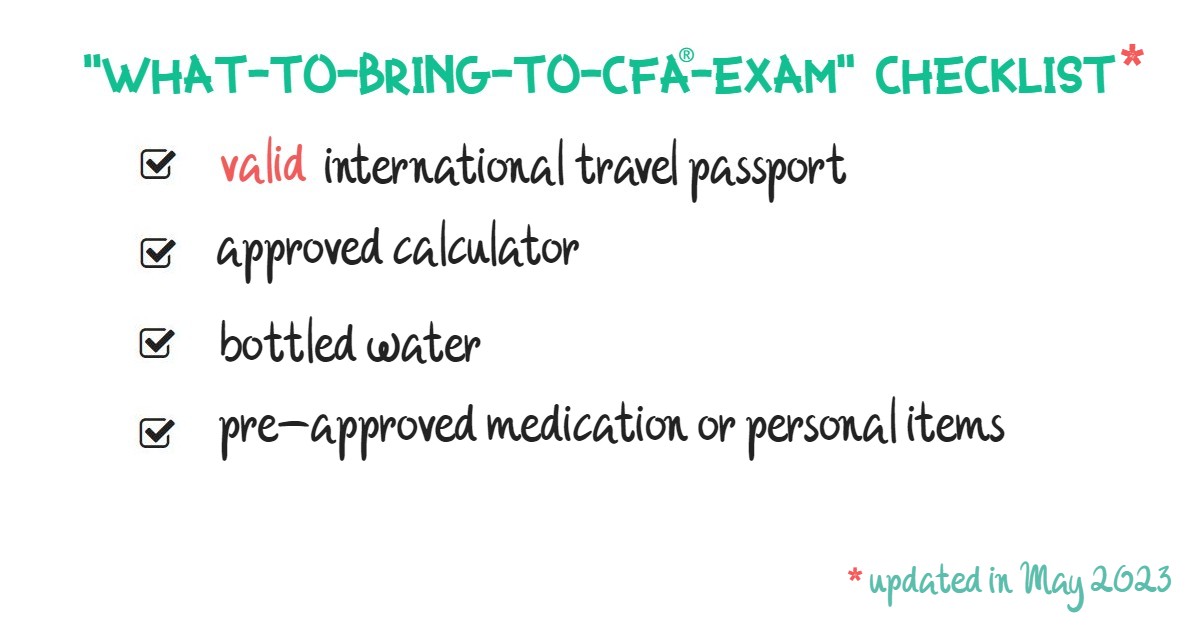 What-to-Bring CFA Exam Checklist
